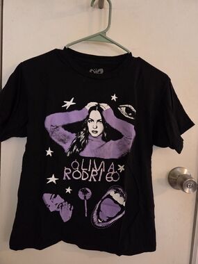 Black Tee with Purple Olivia Rodrigo Graphic